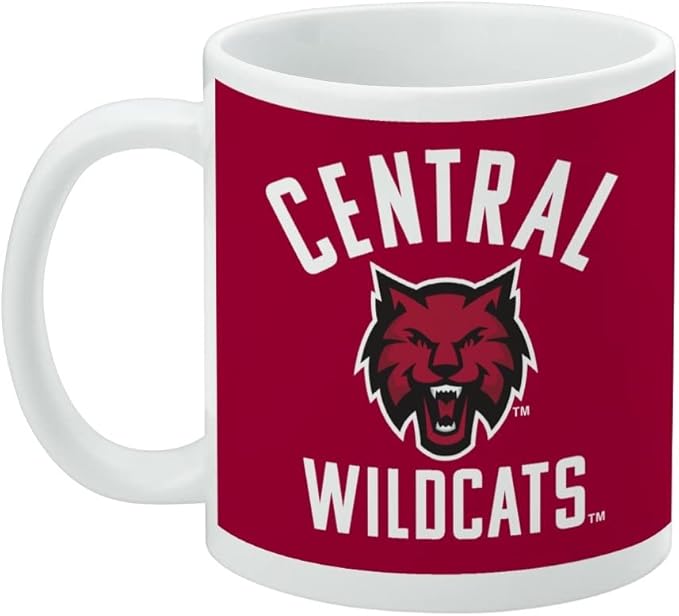Central Washington University Wild Cats Logo Ceramic Coffee Mug, Novelty Gift Mugs for Coffee, Tea and Hot Drinks, 11oz, White