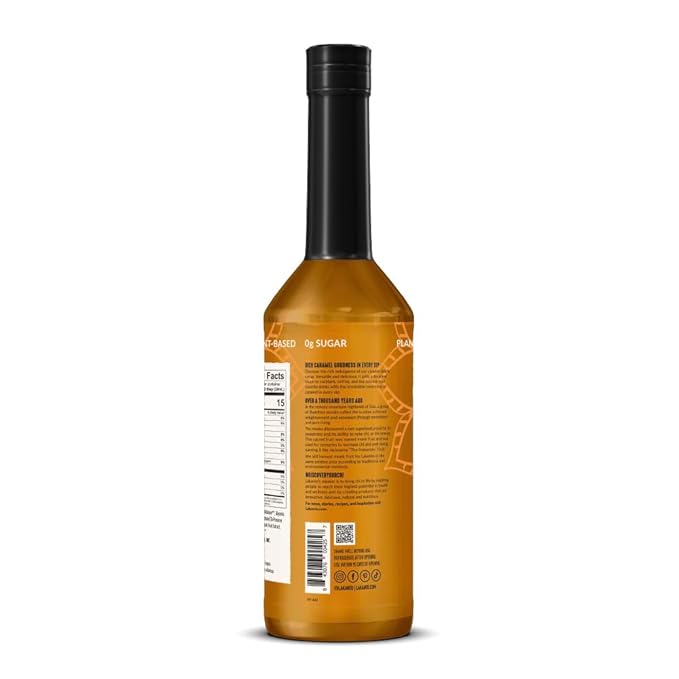 Lakanto Simple Flavoring Syrup - Monk Fruit Sweetener with Allulose, Perfect for Coffee, Tea, Cocktails, Snow Cones, Sodas, Other Drinks, Keto, Vegan (Caramel - 25.4 fl oz)