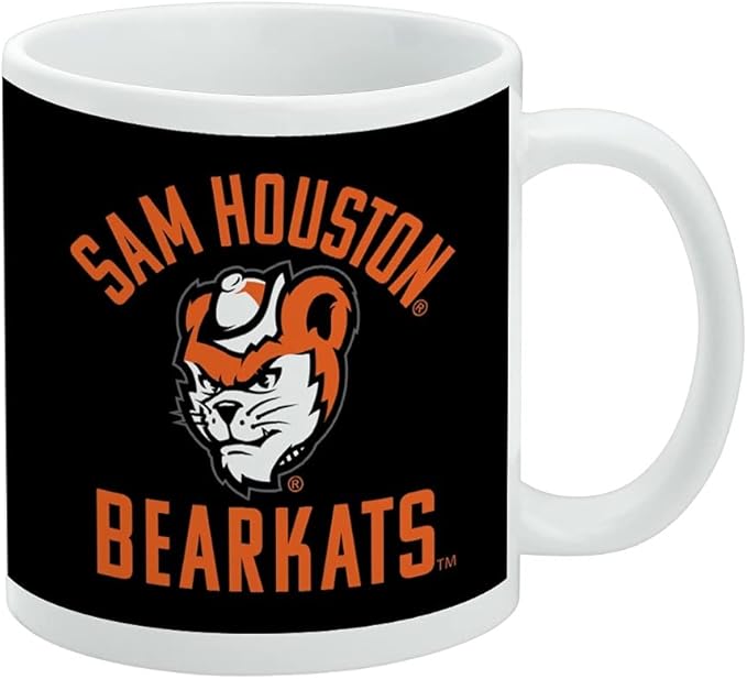Sam Houston State University Bearkats Ceramic Coffee Mug, Novelty Gift Mugs for Coffee, Tea and Hot Drinks, 11oz, White