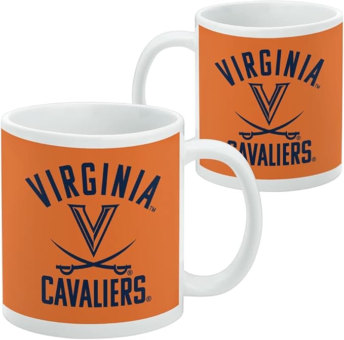 Virginia Cavaliers Ceramic Coffee Mug, Novelty Gift Mugs for Coffee, Tea and Hot Drinks, 11oz, White