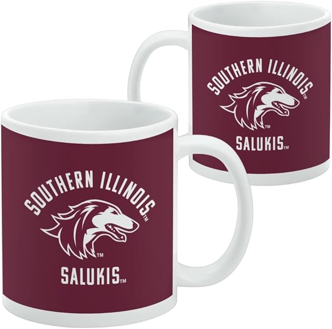 Southern Illinois Saluki Ceramic Coffee Mug, Novelty Gift Mugs for Coffee, Tea and Hot Drinks, 11oz, White