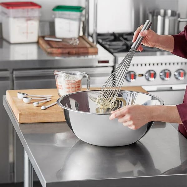 Stainless Steel 16 QT Mixing Bowl | Home & Commercial Quality | Flat Bottom | Cooking, Baking, Meal Prep [1PK]