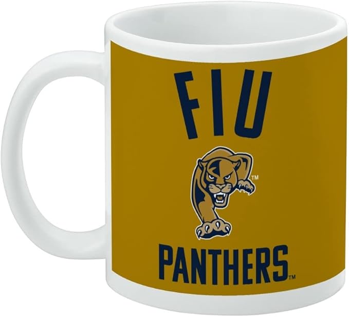 Florida International Panthers Logo Ceramic Coffee Mug, Novelty Gift Mugs for Coffee, Tea and Hot Drinks, 11oz, White