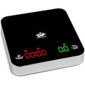 QP Mini Coffee Scale with Timer, 2kg/0.1g Accuracy Rechargeable Digital Espresso Scale with Timer, 3 Modes Digital Gram Scale for Coffee, g/ml/oz/lb, Capacitive Touch Control, Tempered Glass Surface