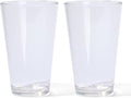Silipint 2-Pack 16oz Silicone Pint Glass – Unbreakable, BPA-Free, Reusable Silicone Drinking Cup – Microwave & Freezer Safe – Stemless Glass for Coffee, Smoothies (Crystal Clear)