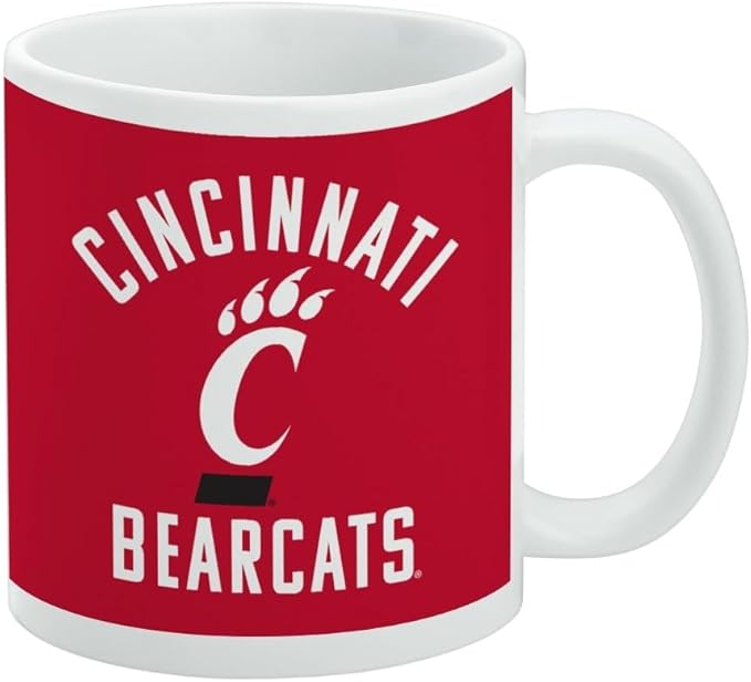 University of Cincinnati Bearcats Logo Ceramic Coffee Mug, Novelty Gift Mugs for Coffee, Tea and Hot Drinks, 11oz, White