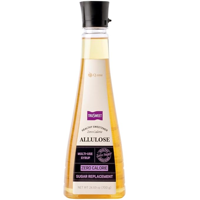 Q.one Trusweet Allulose Syrup 700g (24.69oz) – Zero Calorie Sweetener, Sugar-Free, Zero Net Carbs, Sugar Substittue, Cooking, Baking