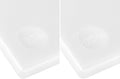 CURTA 2-Pack Cutting Boards for Kitchen, 18" x 12" x 0.5" White Color Coded Plastic Chopping Board with Anti Slip Surface Dishwasher Safe
