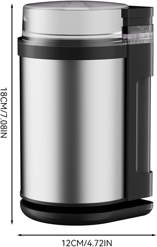 Professional Coffee Bean Grinder and Nut Grinder featuring Double Stainless Blades & Motor Protection Design, Perfect for Enthusiasts Grinding Espresso and Ingredients