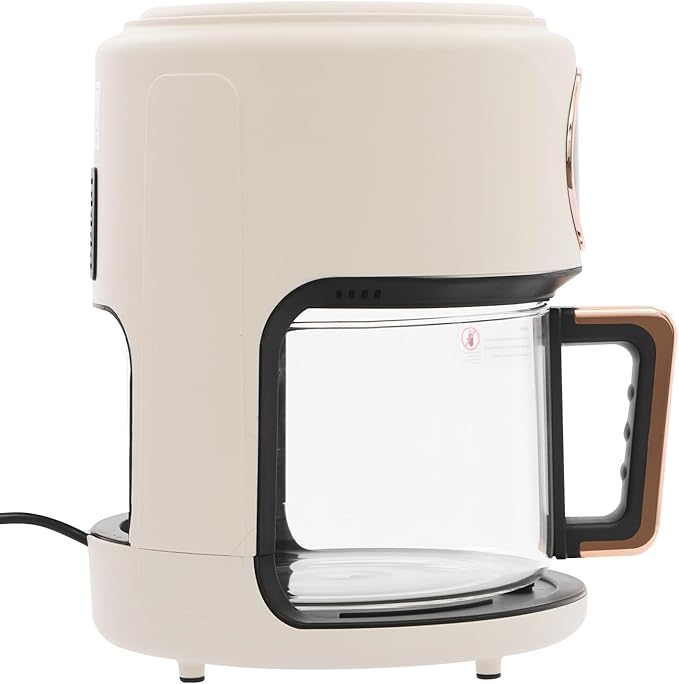Air Fryer 1200W with Glass Window, 3.8Qt Large Capacity, 8 Presets, Digital Touchscreen, Non-Stick & Dishwasher Safe Basket US 110V (White)