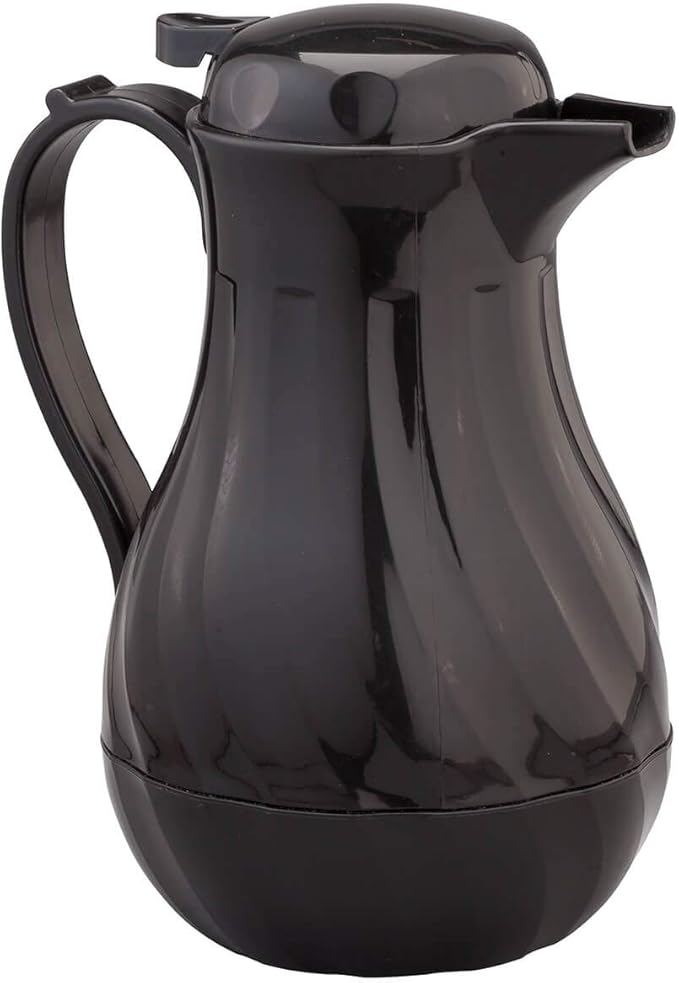 Insulated Coffee Carafe, Crafted With 100% Impact Resistant Resin, Stain Proof Liner, Polyurethane Insulation – Black, 42 Oz., by Chef's Pride