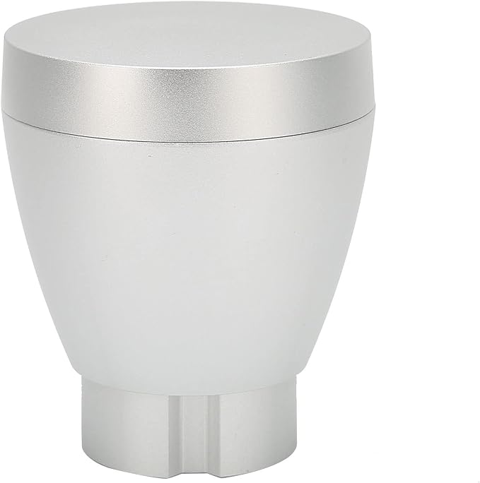 60g Aluminium Alloy Coffee Bin, Coffee Grinder Blowing Bean Bin, Cleaning Tool for Eureka Mignon (Silver)