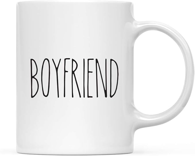 Andaz Press Simple Rustic Farmhouse Kitchen Decor 11oz. Ceramic Coffee Tea Mug Gift, Boyfriend, 1-Pack, Birthday Christmas Gift Ideas for Family, Friends