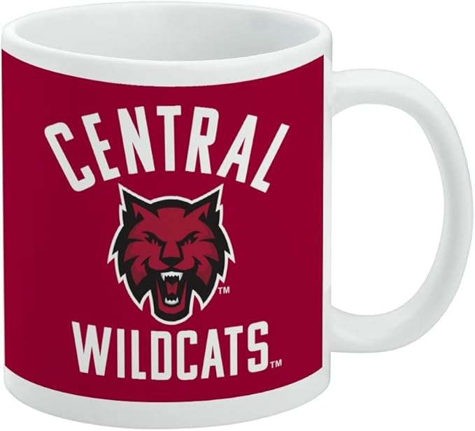 Central Washington University Wild Cats Logo Ceramic Coffee Mug, Novelty Gift Mugs for Coffee, Tea and Hot Drinks, 11oz, White