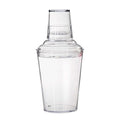 G.E.T. SH-175-1-CL-EC 17.5 Ounces. 3 Piece Shaker Set for Cocktails or Martinis, Clear, Break Resistant Plastic, (Pack of 4)