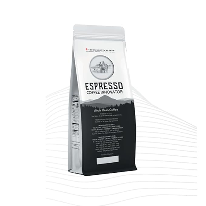 TRUNG NGUYEN LEGEND Espresso Innovator Blended Coffee Bean - Bag 17.6 Oz/500gr, Arabica Blend Robusta, Medium Roast, Whole Beans, Full Coffee Beans, Perfect Flavor