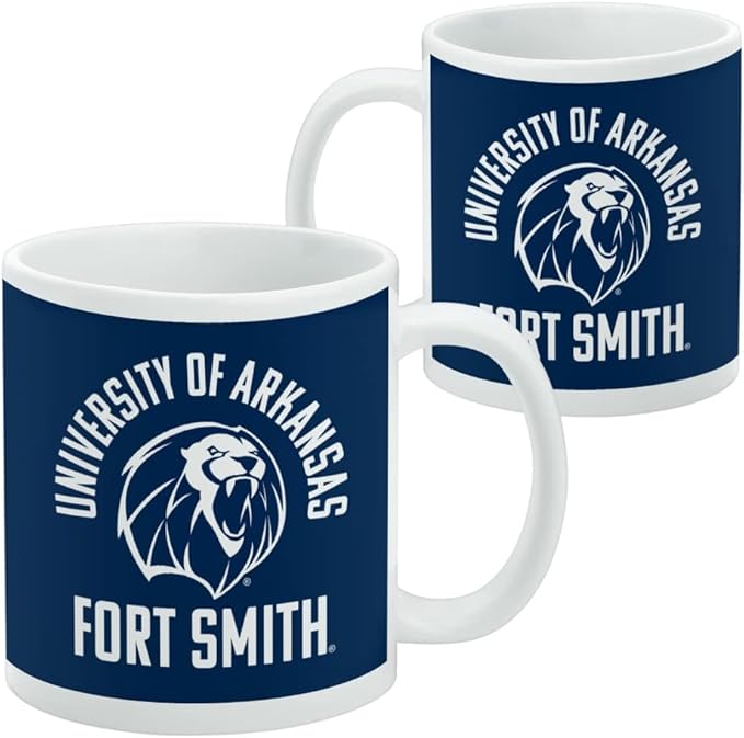 University of Arkansas - Fort Smith Vikings Logo Ceramic Coffee Mug, Novelty Gift Mugs for Coffee, Tea and Hot Drinks, 11oz, White