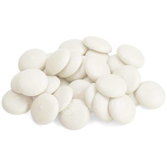 Merckens Super White Melting Chocolate - 2 Pounds of Premium Quality Super White Candy Melts to make Dubai Chocolate Bar, Cake Pops, Cocoa Bombs, & Homemade Desserts