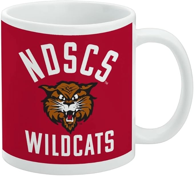 North Dakota State College of Science Wildcats Logo Ceramic Coffee Mug, Novelty Gift Mugs for Coffee, Tea and Hot Drinks, 11oz, White