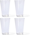 Silipint 4-Pack 16oz Silicone Pint Glass – Unbreakable, BPA-Free, Reusable Silicone Drinking Cup – Flexible, Microwave & Freezer Safe – Stemless Glass for Coffee, Smoothies (Crystal Clear)