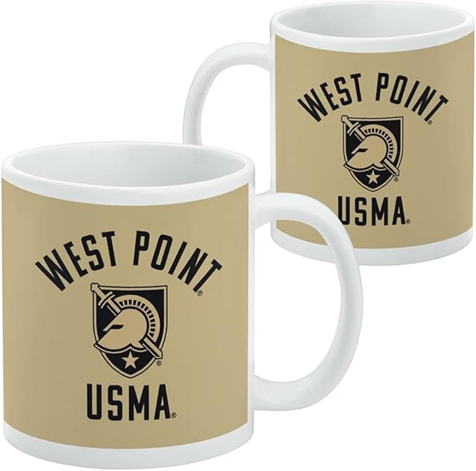 US Military Academy Black Knights Ceramic Coffee Mug, Novelty Gift Mugs for Coffee, Tea and Hot Drinks, 11oz, White
