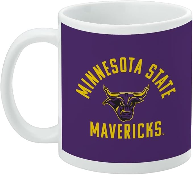 Mankato Mavericks Ceramic Coffee Mug, Novelty Gift Mugs for Coffee, Tea and Hot Drinks, 11oz, White