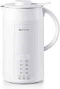 MOKKOM 9 in 1 Nut Milk Maker, 42oz Automatic Almond Milk Machine for Homemade Plant-Based Milk, Oats, Soy, Dairy Free Beverages, Soy Milk Maker with Delay Start/Keep Warm/Self-Cleaning/Boiling, White