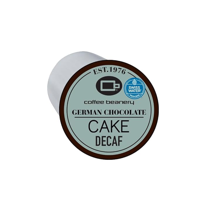 German Chocolate Cake Decaf Coffee Pods by Coffee Beanery | 48ct Bulk Flavored Decaf Coffee Pods Medium Roast Coffee Pods| 100% Specialty Arabica Coffee| Gourmet Coffee Pods