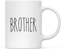 Andaz Press Simple Rustic Farmhouse Kitchen Decor 11oz. Ceramic Coffee Tea Mug Gift, Brother, 1-Pack, Birthday Christmas Gift Ideas for Family, Friends