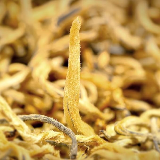 Yunnan Dianhong Black Tea – Golden Needle, 金针, GoldenTip, GoldenMonkey, 金丝, Golden Hair – Loose Leaf Chinese Red Tea, 100g / 3.53oz – Bold, Full-Bodied, Delicate and Naturally Sweet
