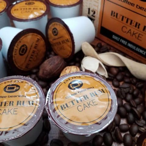 Butter Rum Cake Coffee Pods by Coffee Beanery | 12ct Medium Roast Arbica Coffee