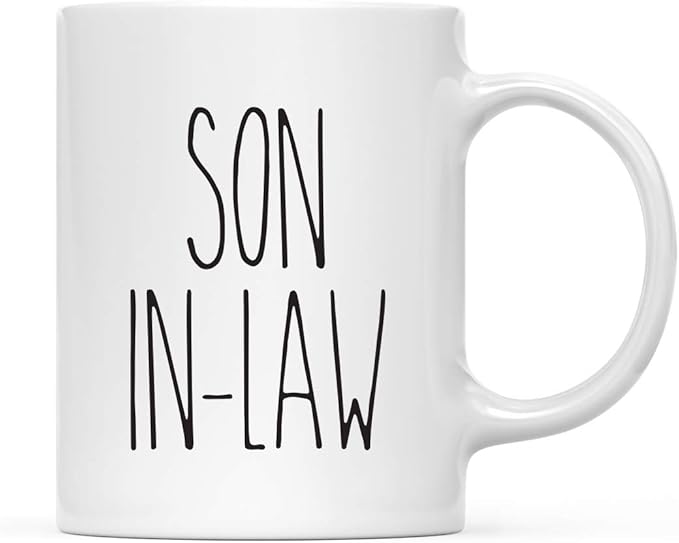 Andaz Press Simple Rustic Farmhouse Kitchen Decor 11oz. Ceramic Coffee Tea Mug Gift, Son-in-Law, 1-Pack, Birthday Christmas Gift Ideas for Family, Friends