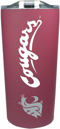 Campus Colors NCAA Stainless Steel Tumbler perfect for Gameday - 18 oz - Double Walled - Keeps Drinks Perfectly Insulated (Washington State Cougars - Maroon)