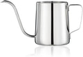 PARACITY Pour Over Kettle, Gooseneck Spout Coffee Tea Pot,12OZ Hanging Ear Hand Blunt Long Narrow Drip Cup Gooseneck Kettle, Camping Coffee Pot for Travel Outdoor(Stainless Steel)