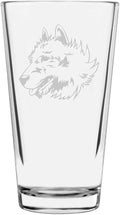 Belgian Shepherd Dog Laekenois Custom Personalized Dog Themed Etched All Purpose 16oz Pint Glass
