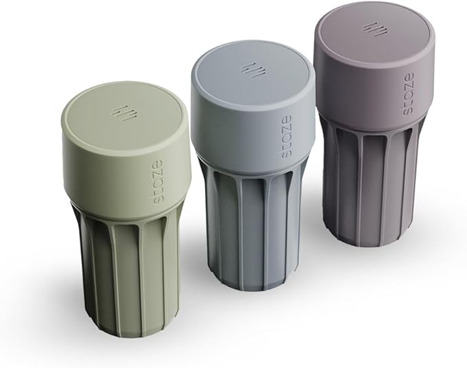 Staze Preserve Vacuum Sealed Storage Jars (148ml) | Patented Smell Proof Containers | Herb Storage & Food Storage Container with Protection - (OG Trio)