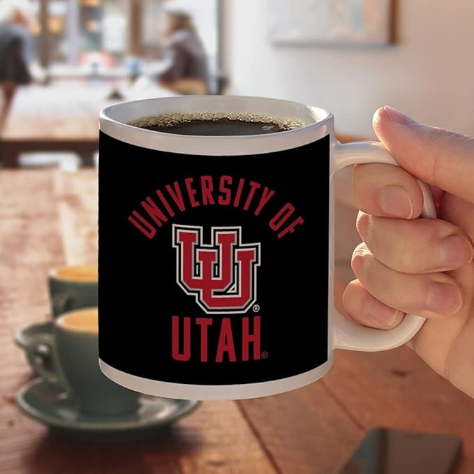 University of Utah Utes Ceramic Coffee Mug, Novelty Gift Mugs for Coffee, Tea and Hot Drinks, 11oz, White