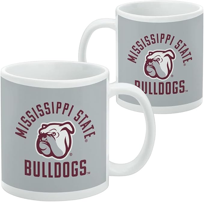 Mississippi State University Bulldogs Ceramic Coffee Mug, Novelty Gift Mugs for Coffee, Tea and Hot Drinks, 11oz, White