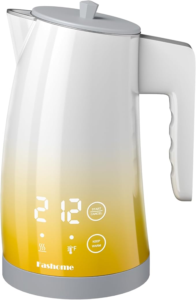 electric kettle with 5 presets temperature control (Yellow Gradient)
