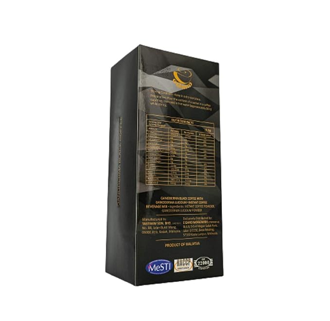 1 Box eGano Ganoderma Black Coffee (3.5g x 30 Sachets) - Premium Quality Instant Coffee With Ganoderma Lucidum Extract