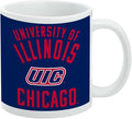 UIC Flames Ceramic Coffee Mug, Novelty Gift Mugs for Coffee, Tea and Hot Drinks, 11oz, White