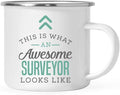 Andaz Press 11oz. Stainless Steel Campfire Coffee Mug Gift, This is What an Awesome Surveyor Looks Like, 1-Pack, Birthday Gift Ideas Coworker Him Her, Includes Gift Box