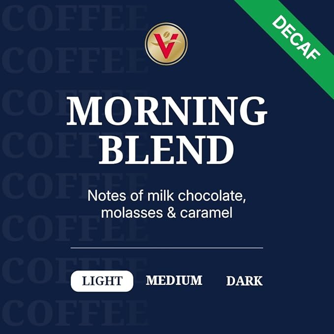 Victor Allen's Coffee Decaf Morning Blend, Light Roast, 12 Count, Single Serve Coffee Pods for Keurig K-Cup Brewers