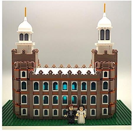 Brick'Em Young LDS Logan Utah Temple of The Church of Jesus Christ of Latter Day Saints Logan Temple Building Block Replica - Mormon Temples for Missionaries, Youth, and Adults - 1,210 Pieces