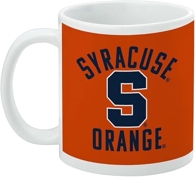Syracuse University Orange Ceramic Coffee Mug, Novelty Gift Mugs for Coffee, Tea and Hot Drinks, 11oz, White