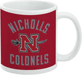 Nicholls State University Colonels Logo Ceramic Coffee Mug, Novelty Gift Mugs for Coffee, Tea and Hot Drinks, 11oz, White