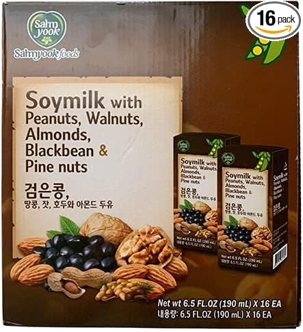 Sahmyook Black Bean With Walnut & Almond Soy Milk (Pack of 16)