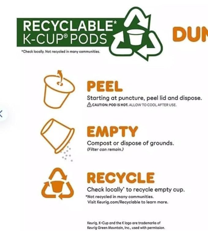 Dunkn. Donuts Original Blend Coffee K-Cup Pods, Medium Roast, 72ct Bundle, Pack of 1