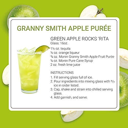 Monin - Granny Smith Apple Purée, Tart and Sweet, Great for Smoothies and Desserts, Gluten-Free, Non-GMO (1 Liter)