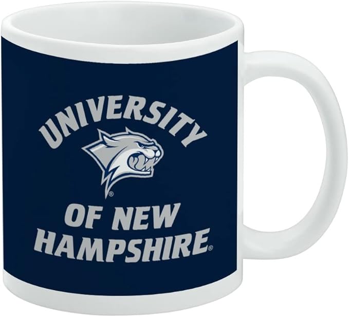New Hampshire Wildcat Ceramic Coffee Mug, Novelty Gift Mugs for Coffee, Tea and Hot Drinks, 11oz, White